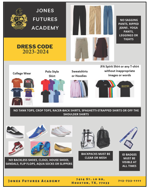 A poster of a dress codeDescription automatically generated
